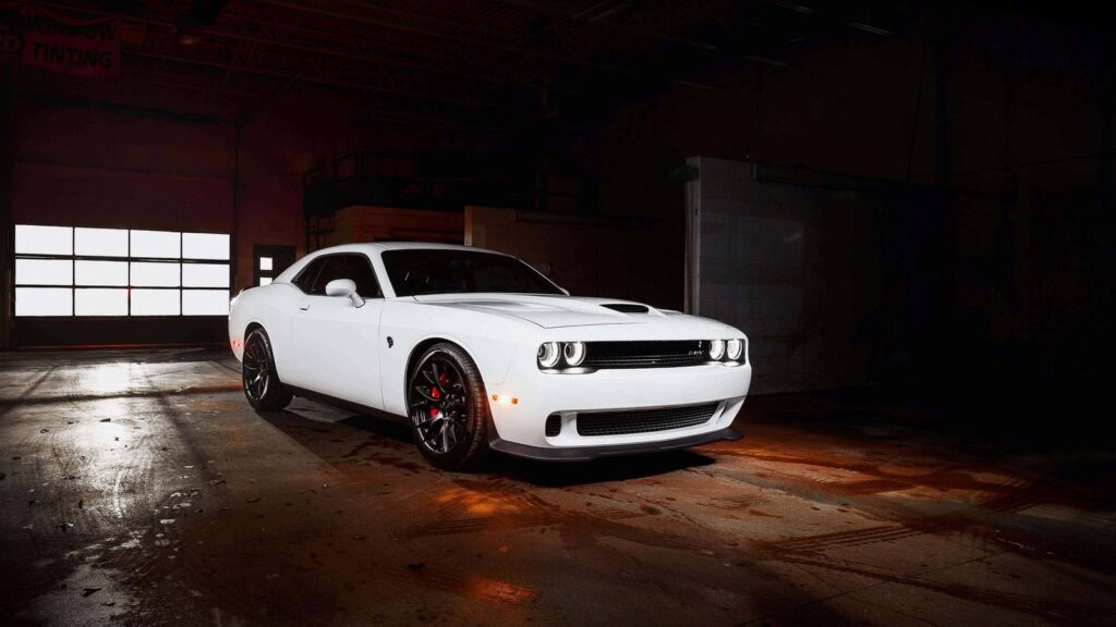 Timeless Design of the White Dodge Challenger